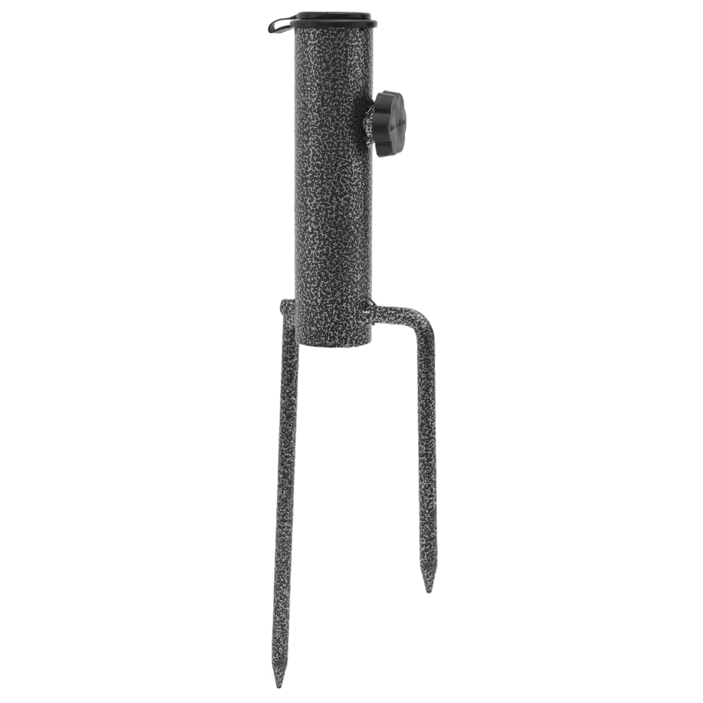 Supports de parasol vidaxl avec stylos 2 pcs 9x35 cm en acier galvanisé