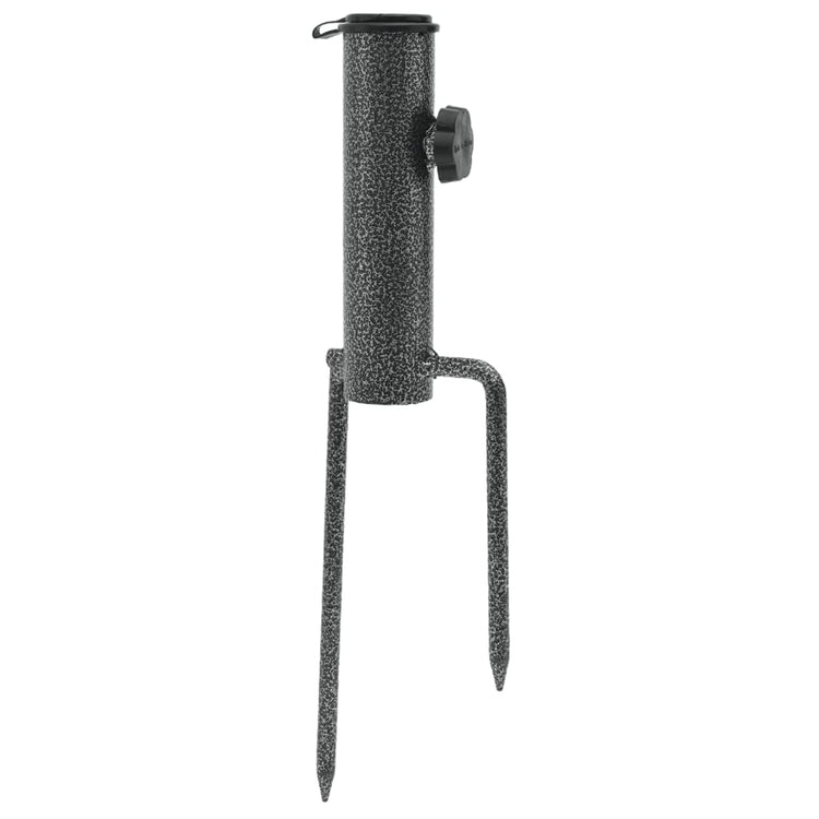 Supports de parasol vidaxl avec stylos 2 pcs 9x35 cm en acier galvanisé