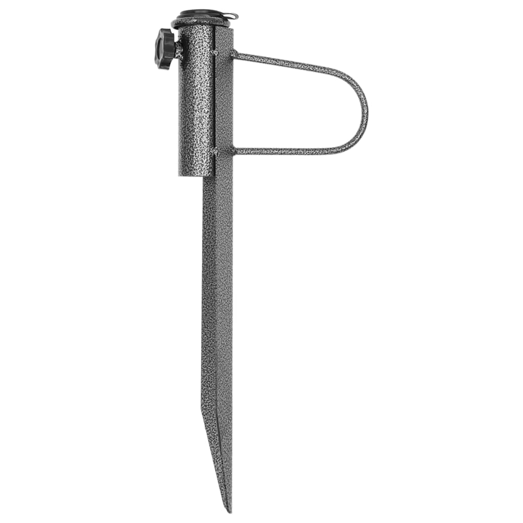 Vidaxl Parasol Stands avec stylos 2 ST 19x42 cm en acier galvanisé