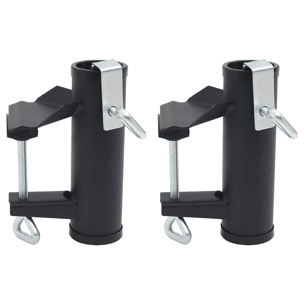 Pinces de parasol Vidaxl pour balcon 2 ST 25-38 mm en acier
