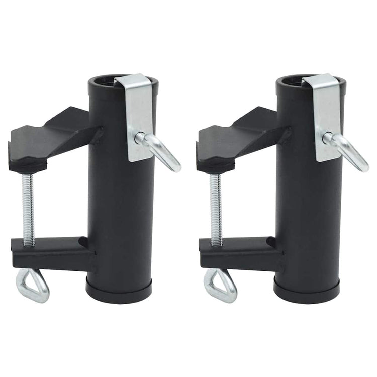 Pinces de parasol Vidaxl pour balcon 2 ST 25-38 mm en acier