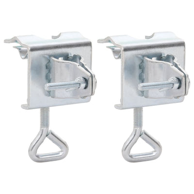 Pinces de parasol Vidaxl pour balcon 2 pcs 32 mm en acier galvanisé