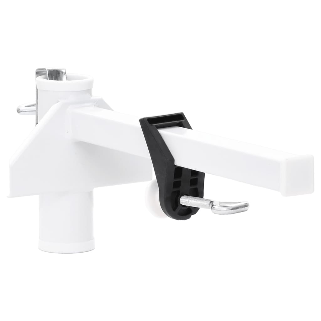 Pince de parasol Vidaxl pour balcon 38 mm en acier blanc