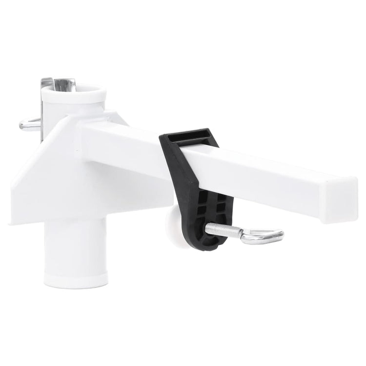 Pince de parasol Vidaxl pour balcon 38 mm en acier blanc