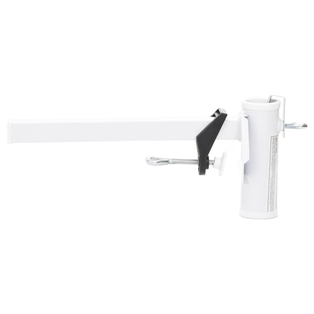 Pince de parasol Vidaxl pour balcon 38 mm en acier blanc