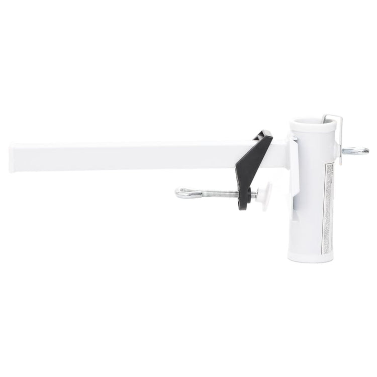 Pince de parasol Vidaxl pour balcon 38 mm en acier blanc