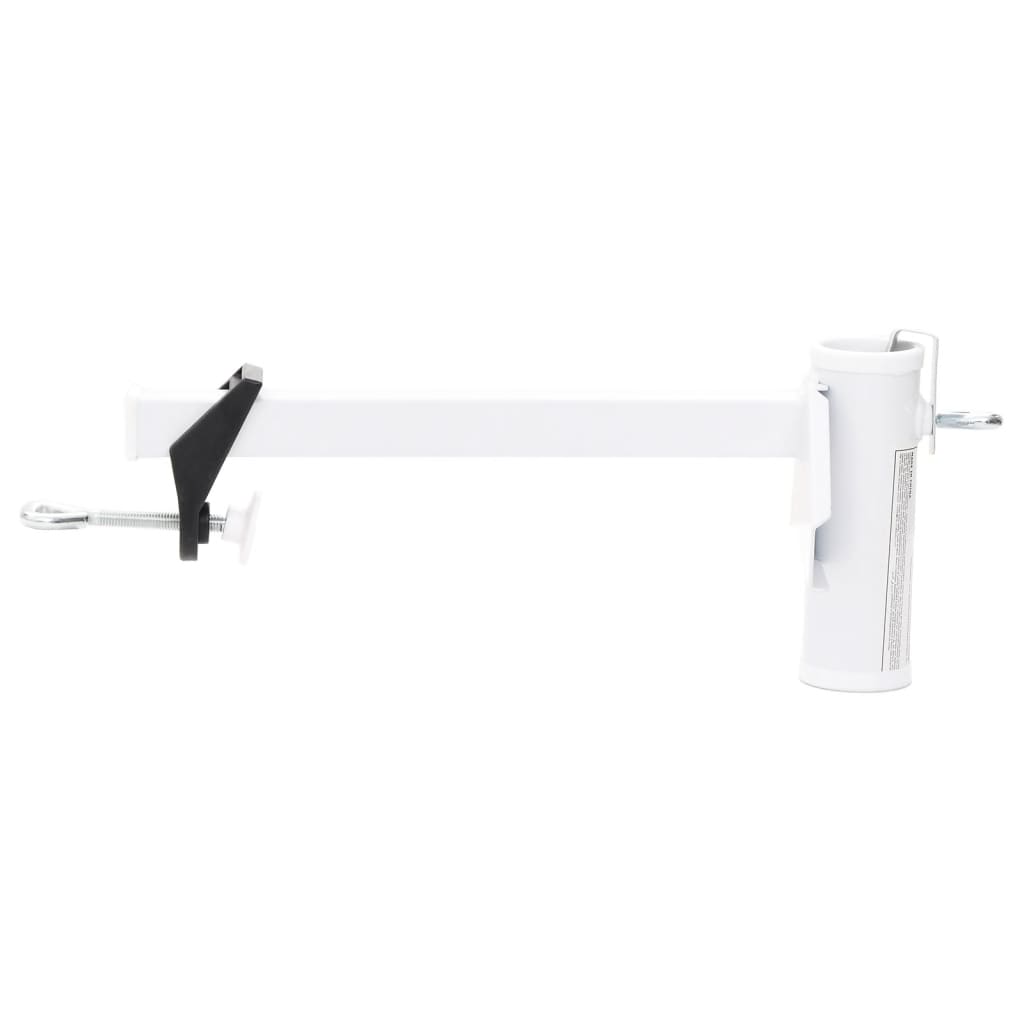 Pince de parasol Vidaxl pour balcon 38 mm en acier blanc