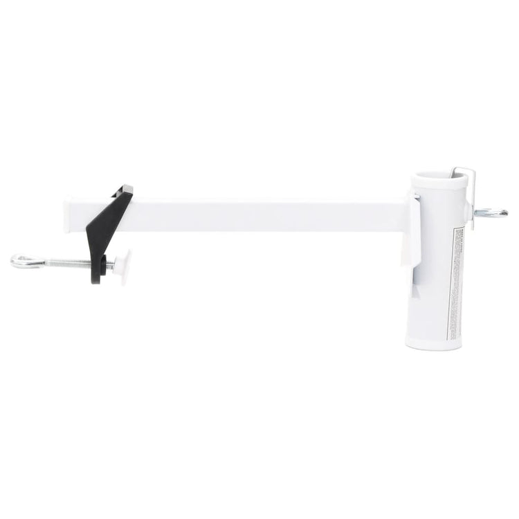 Pince de parasol Vidaxl pour balcon 38 mm en acier blanc