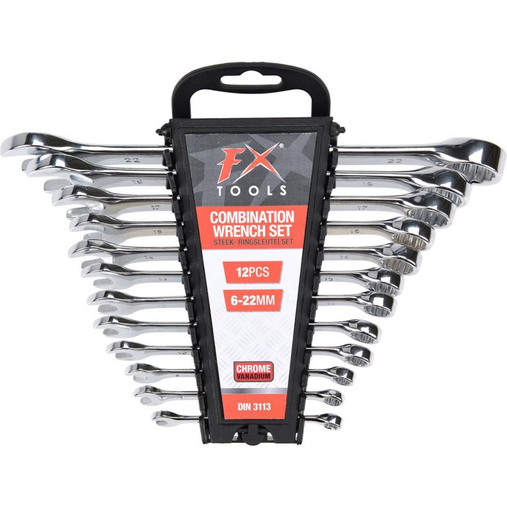 Jeu de clés mixtes Fx Tools 6-22 mm, 12 pièces en acier