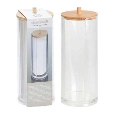 Eleganza support pour cotons 7,5x19,5 cm bambou transparent