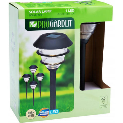 Lampes de jardin solaires Pro garden 4 pièces noires