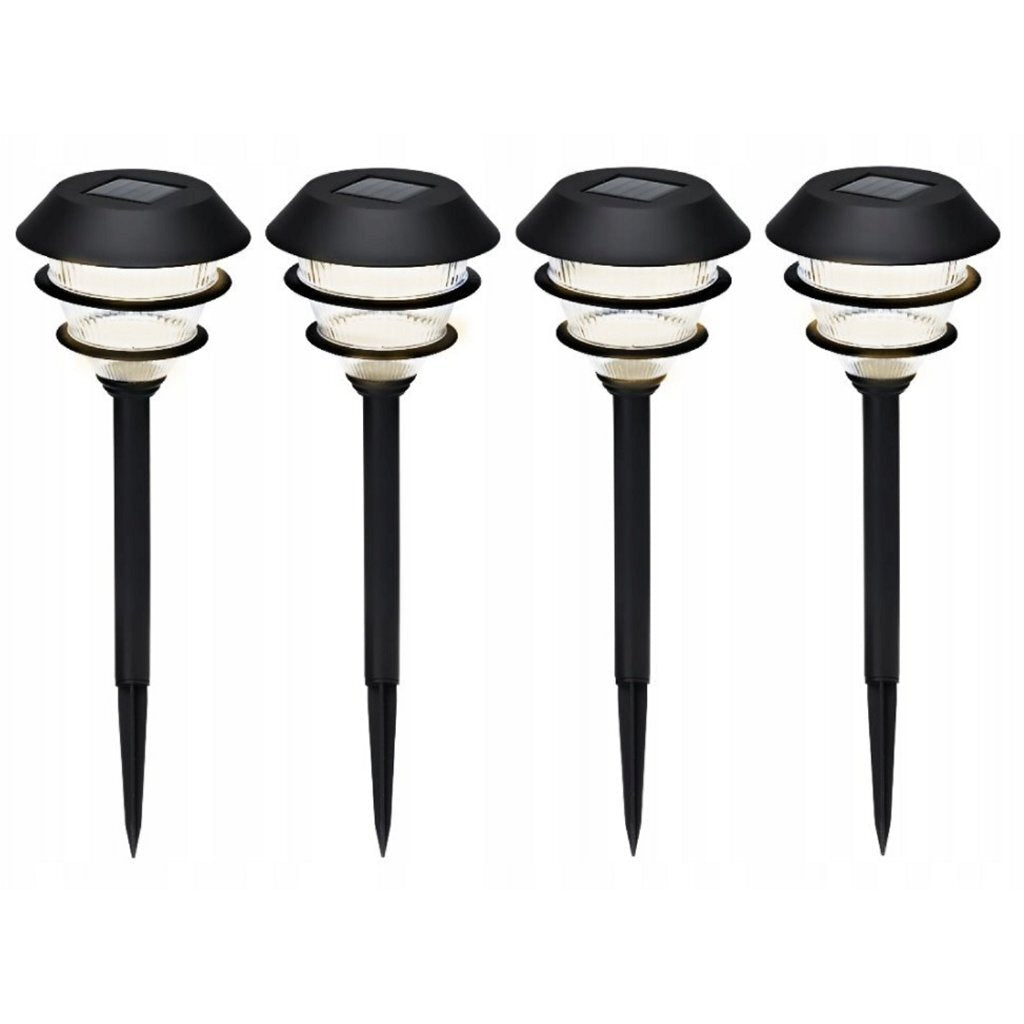 Lampes de jardin solaires Pro garden 4 pièces noires