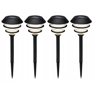 Lampes de jardin solaires Pro garden 4 pièces noires