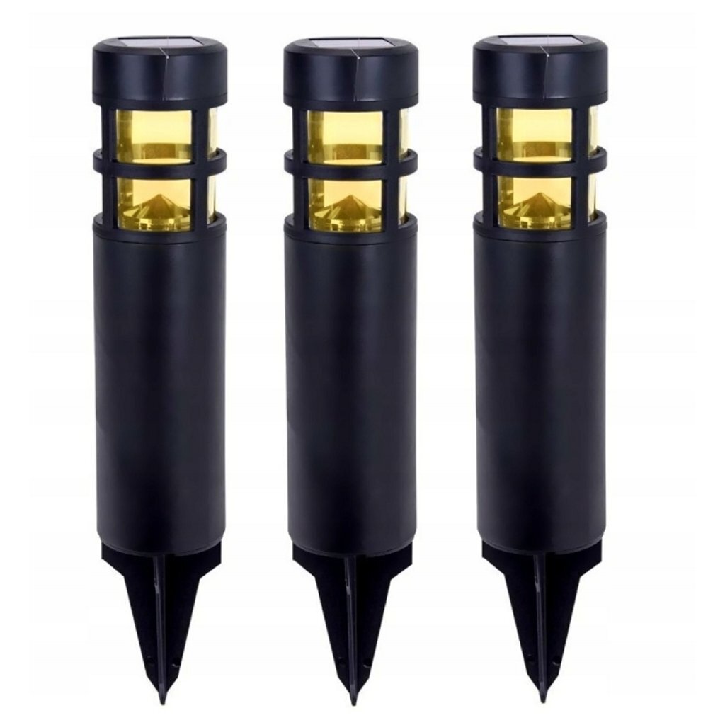 Lampes de jardin solaires Pro garden 3 pièces noires