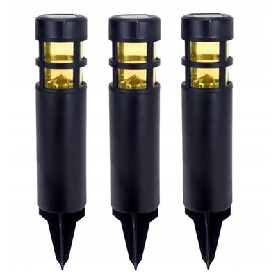 Lampes de jardin solaires Pro garden 3 pièces noires