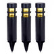 Lampes de jardin solaires Pro garden 3 pièces noires