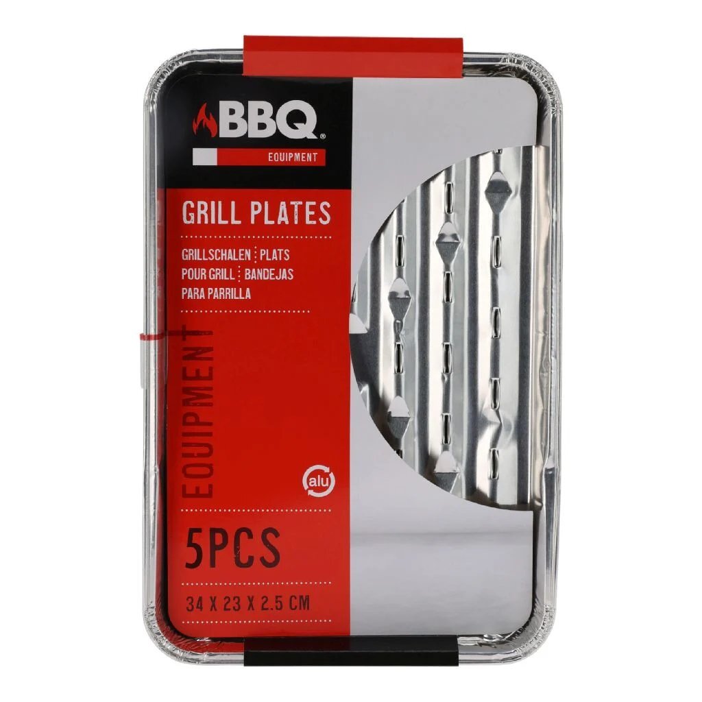 Plats pour barbecue 34x23x2,5 cm 5 pièces