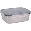 Excellente boîte de rangement pour articles ménagers 750 ml en acier inoxydable gris