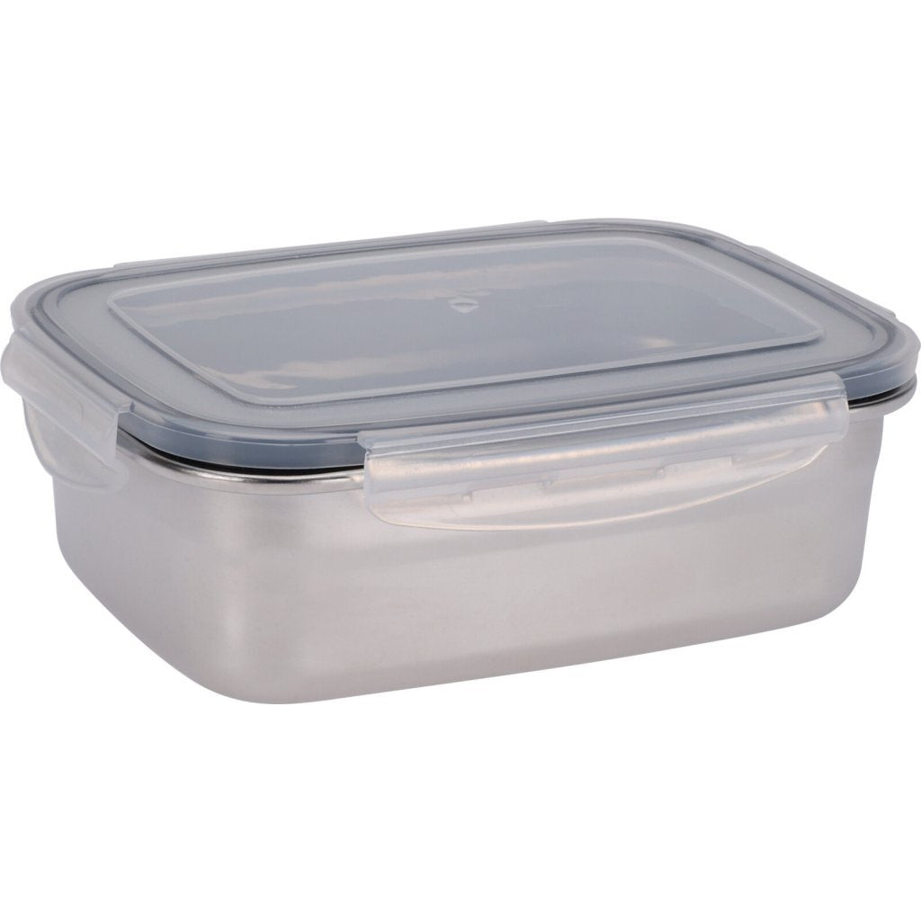 Excellente boîte de rangement pour articles ménagers 750 ml en acier inoxydable gris