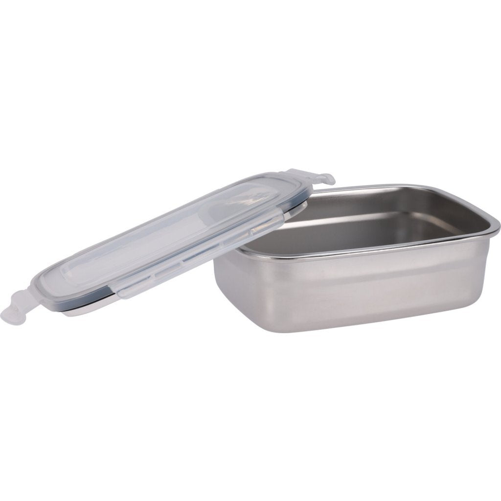 Excellente boîte de rangement pour articles ménagers 750 ml en acier inoxydable gris