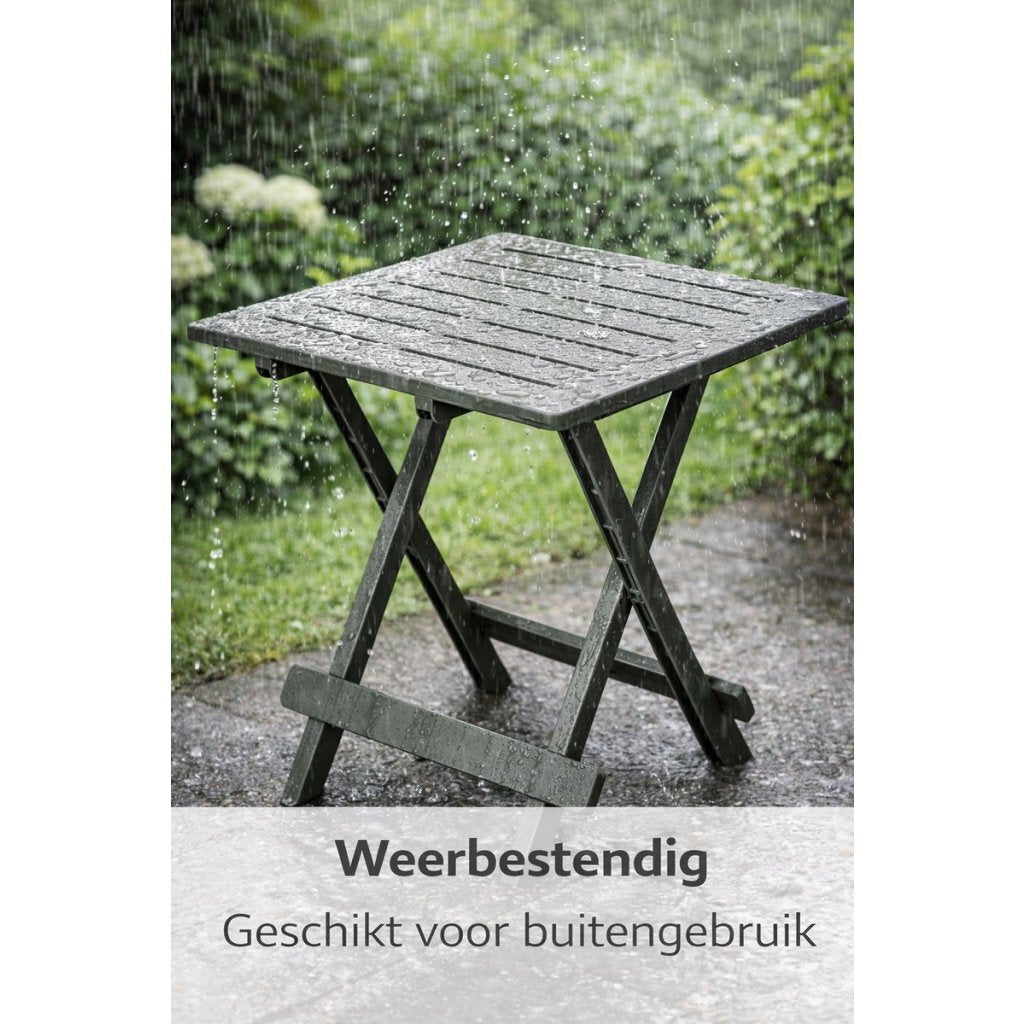 Table de camping de jardin Pro 50x43x43 plastique vert sauge
