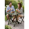 Table de camping de jardin Pro 50x43x43 plastique vert sauge
