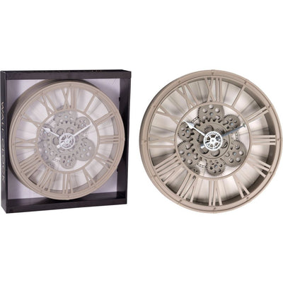 Horloge murale analogique autres marques avec mouvement rotatif 38,7 cm sable