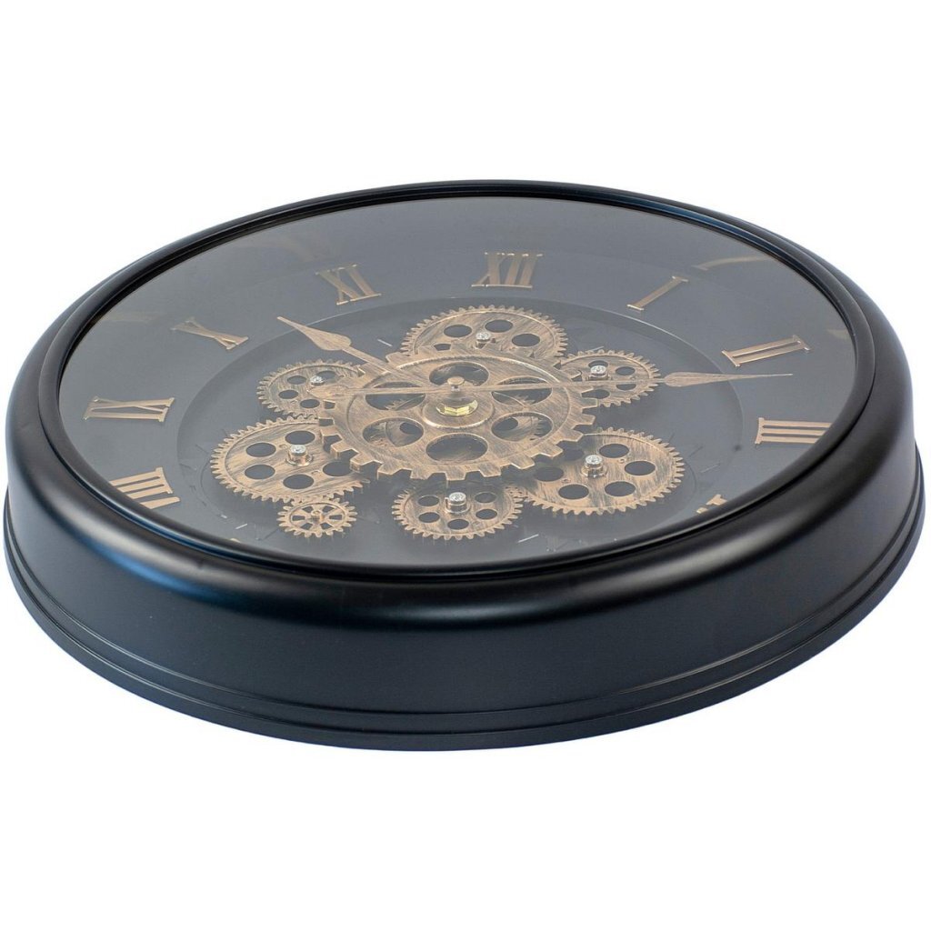 Excellente horloge murale analogique d'articles ménagers 40 cm or noir