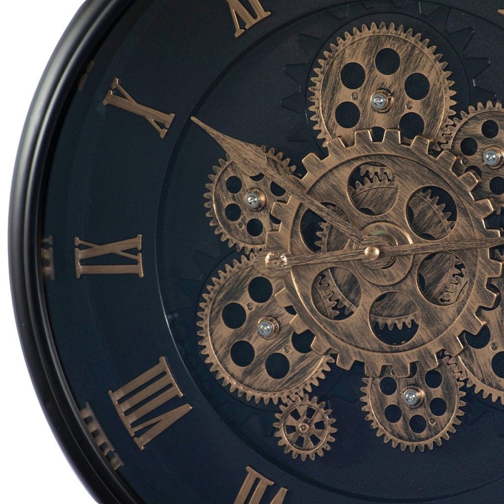 Excellente horloge murale analogique d'articles ménagers 40 cm or noir