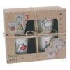 Home styling Tasses de Noël en faïence lot de 4 200ml