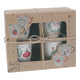 Home styling Tasses de Noël en faïence lot de 4 200ml
