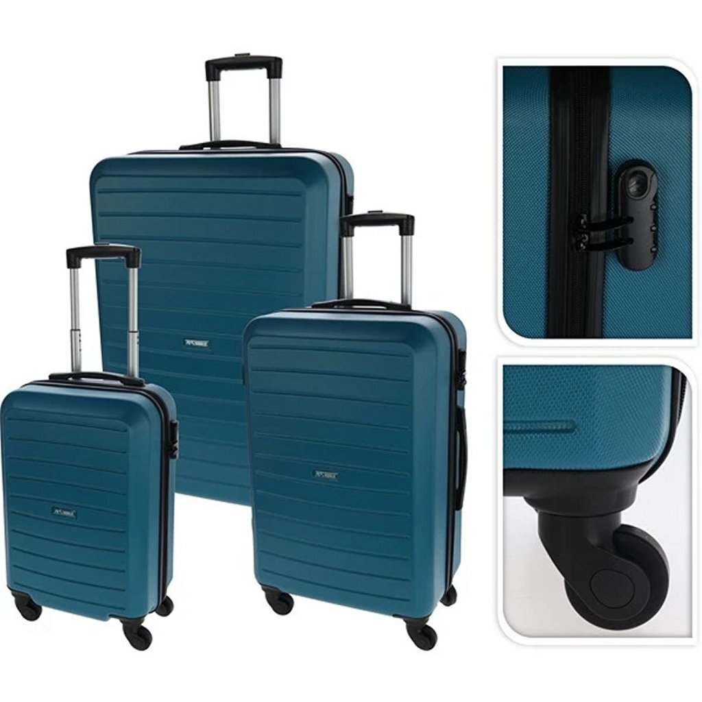 Autres marques set de valises proworld 50-60-70 cm pétrole