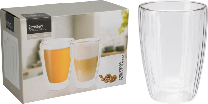Verre à café-thé à double paroi 2 pcs