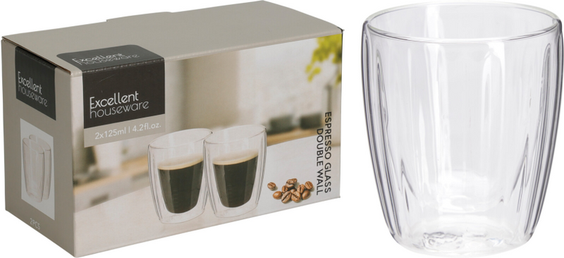 Verre à café-thé à double paroi 2 pcs