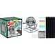 Bobine de bingo noire avec plateau de jeu, cartes de bingo et jetons