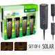 Lampes de jardin design solaires Pro garden 4 pièces noires