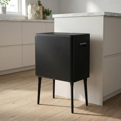 Excellente poubelle pour articles ménagers 35l métal noir