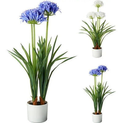 Autres marques plante artificielle agapanthe 50x80 cm bleu blanc différentes versions