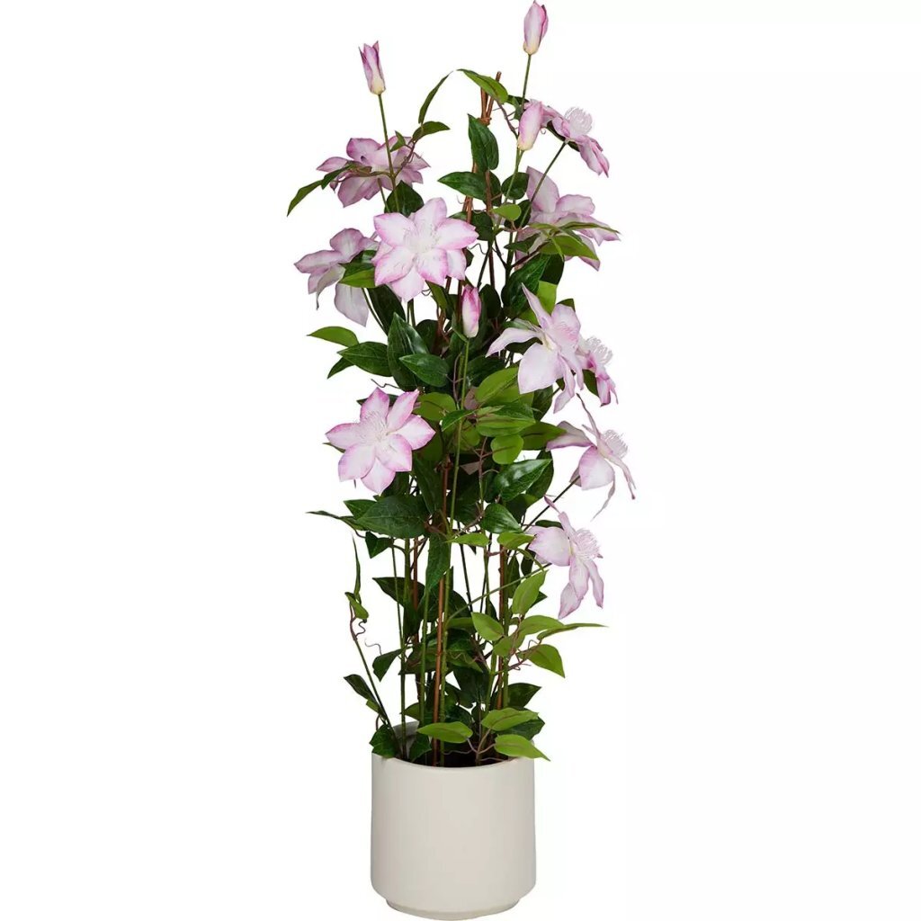 Autres marques plante artificielle clématite 98x35 cm vert rose