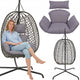 Autres marques fauteuil suspendu en rotin cocon 195 cm gris foncé