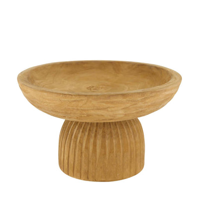 Dijk natural collections bol bois sur socle ø28x16cm