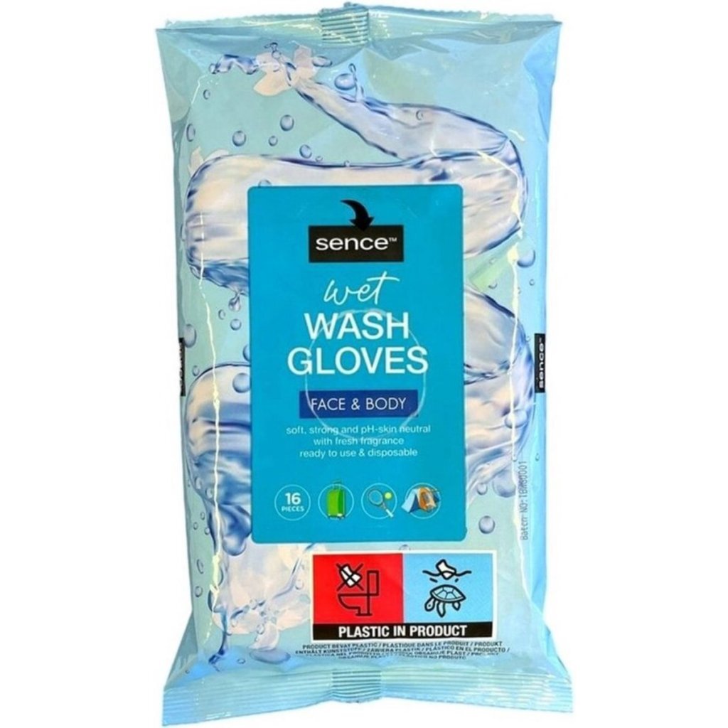 Gants de lavage Sense 16pcs humides | 6 pièces