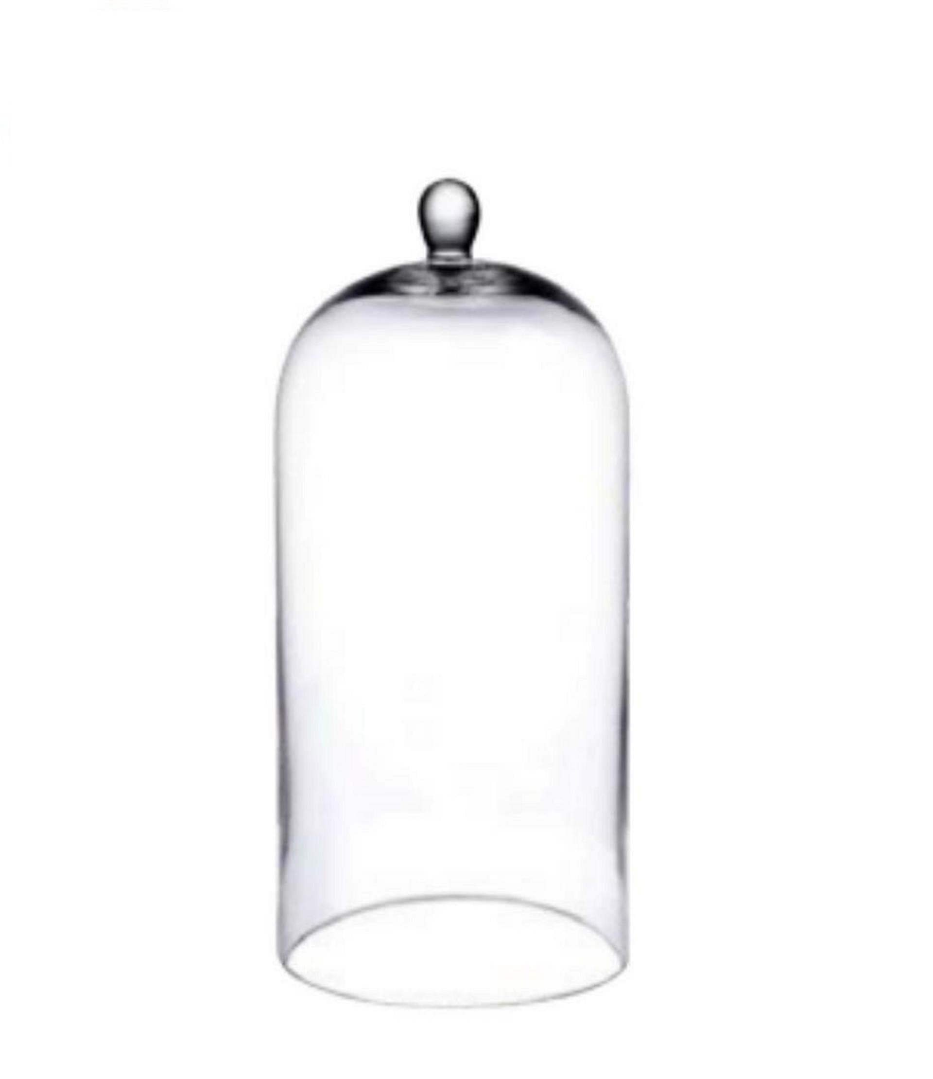 Idées pour les saisons grande cloche en verre avec bouton ø13xh30cm
