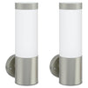 Vidaxx applique d'extérieur 2 pcs argent 12 x 8,5 x 27 cm