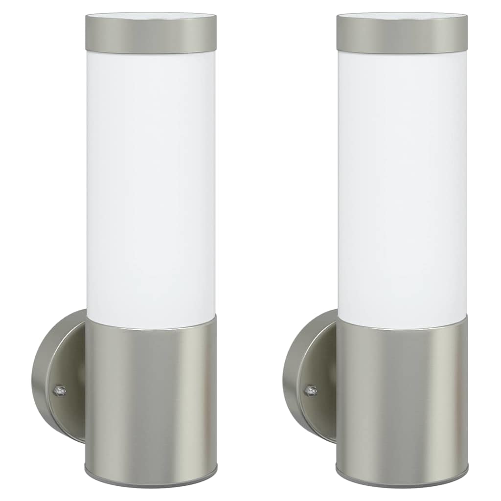 Vidaxx applique d'extérieur 2 pcs argent 12 x 8,5 x 27 cm