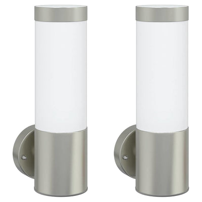 Vidaxx applique d'extérieur 2 pcs argent 12 x 8,5 x 27 cm
