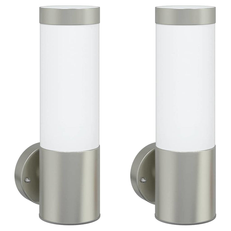 Vidaxx applique d'extérieur 2 pcs argent 12 x 8,5 x 27 cm