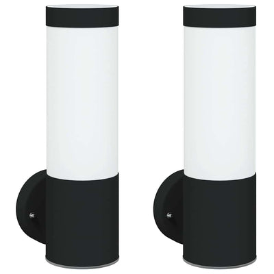 Vidaxx applique d'extérieur 2 pcs noir 12 x 8,5 x 27 cm