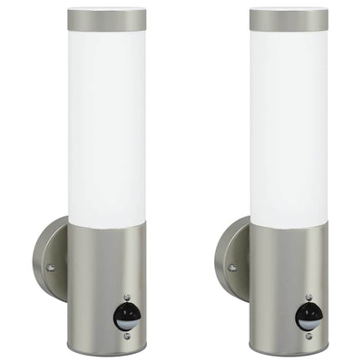 Vidaxx applique d'extérieur 2 pcs argent 12 x 8,5 x 29 cm