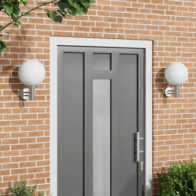Vidaxx applique d'extérieur 2 pcs argent 28 x 25 x 38 cm